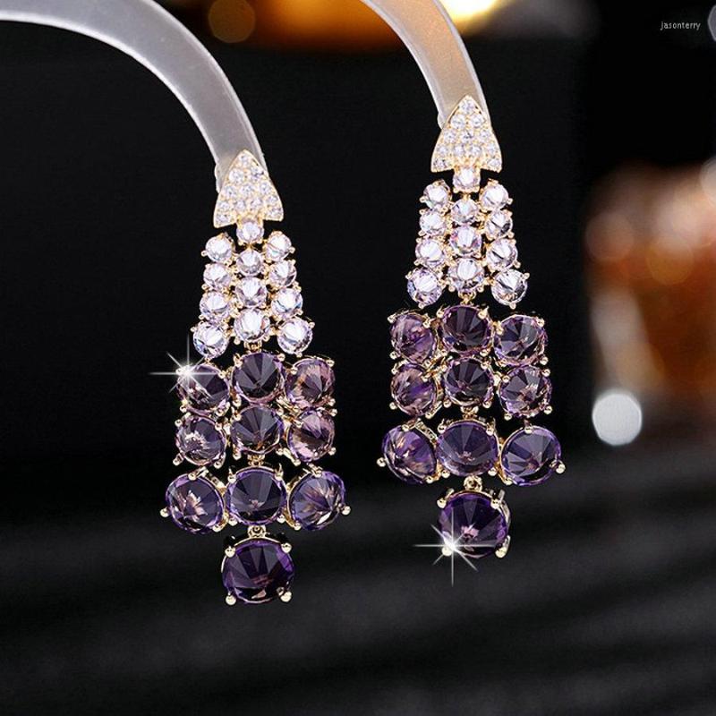 Dangle Earrings 1 Pair Fully-Jewelled CZ Tassel Drop Luxury Women Banquet Party Accessory Gift
Dangle Earrings 1 Pair Fully-Jewelled CZ Tassel Drop Luxury Women Banquet Party Accessory Gift