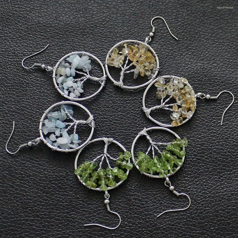 Dangle Earrings Handmade Tree Of Life Wish White K Pendant Copper Wire Winding Natural Crystal Stone Fashion Creative
Dangle Earrings Handmade Tree Of Life Wish White K Pendant Copper Wire Winding Natural Crystal Stone Fashion Creative