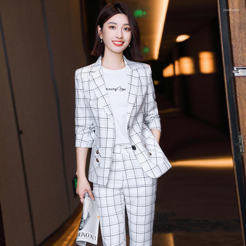 Women' Two Piece Pants Premium Women' Blazer 2 Set 2022 Spring Autumn Elegant Plaid Ladies Office Suit Jacket Casual Slim Trousers, Only gray jacket
Women' Two Piece Pants Premium Women' Blazer 2 Set 2022 Spring Autumn Elegant Plaid Ladies Office Suit Jacket Casual Slim Trousers, Only gray jacket