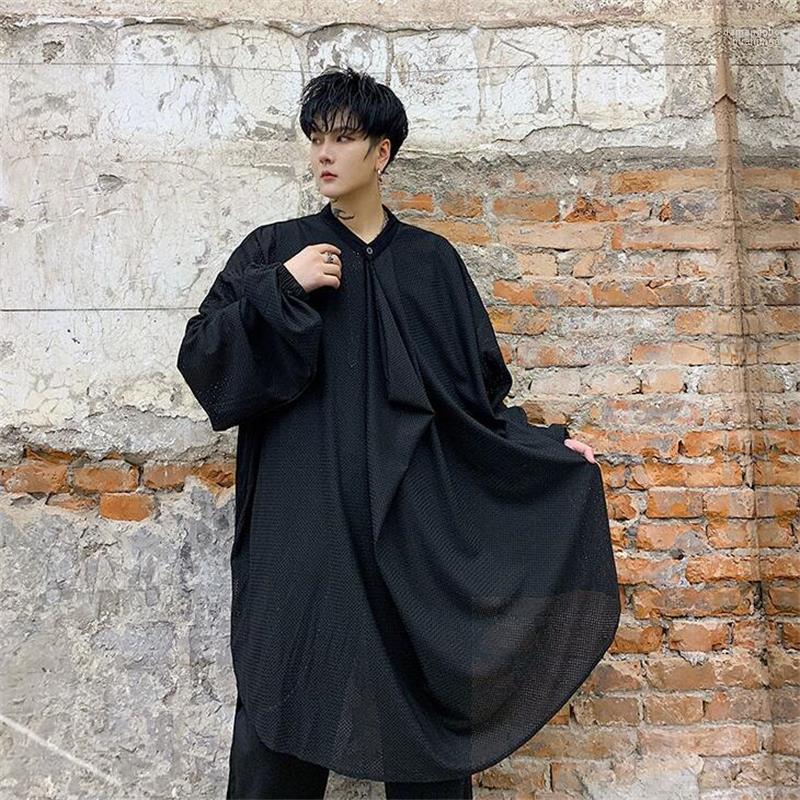 Men's Casual Shirts Men's Long Sleeve Shirt Spring And Autumn Mesh Yarn Personality Pleats Design With Hip Hop Loose Large Size, Black
Men's Casual Shirts Men's Long Sleeve Shirt Spring And Autumn Mesh Yarn Personality Pleats Design With Hip Hop Loose Large Size, Black