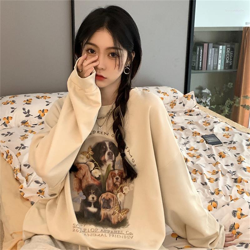Women's T Shirts Women's T-Shirt Sweatshirts Japanese Harajuku Ulzzang Retro Lazy Puppy Print Sweatshirt Female Korean Kawaii Cute, Beige
Women's T Shirts Women's T-Shirt Sweatshirts Japanese Harajuku Ulzzang Retro Lazy Puppy Print Sweatshirt Female Korean Kawaii Cute, Beige
