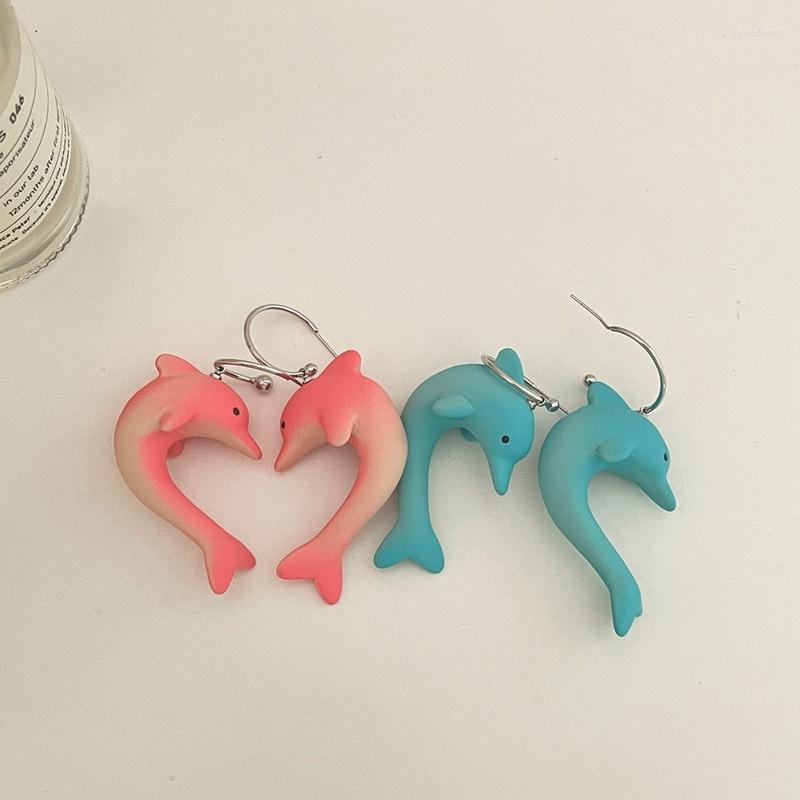 Dangle Earrings Creative Cool Gradient Blue Pink Dolphin Alloy Drop For Women Girls Cute Fashion Jewelry Ornamnets
Dangle Earrings Creative Cool Gradient Blue Pink Dolphin Alloy Drop For Women Girls Cute Fashion Jewelry Ornamnets