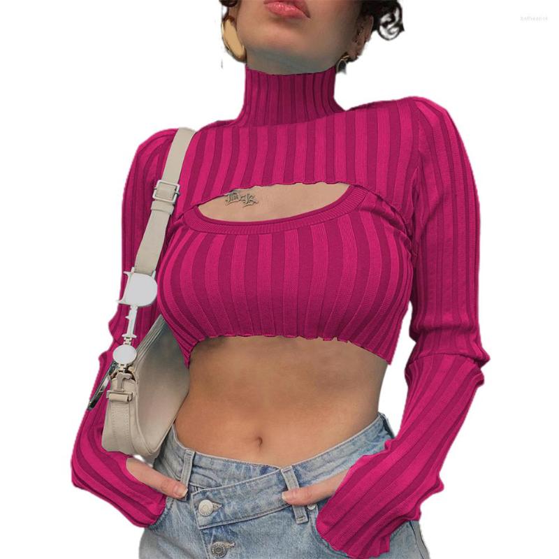 Women' T Shirts Y2k Vest Long Sleeve Cropped Tops 2 Pieces T-Shirts Autumn Fashion Turtleneck Women Slim Vintage Striped Knitted Tees, Black
Women' T Shirts Y2k Vest Long Sleeve Cropped Tops 2 Pieces T-Shirts Autumn Fashion Turtleneck Women Slim Vintage Striped Knitted Tees, Black