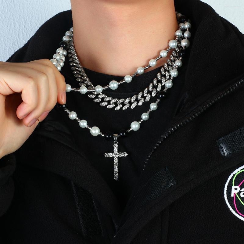 Chains AENSOA Fashion Silver Color Beaded Cross Pendant Pearl Choker Necklace Women Men Acrylic Beads Clavicle Neck Chain Collar Gift
Chains AENSOA Fashion Silver Color Beaded Cross Pendant Pearl Choker Necklace Women Men Acrylic Beads Clavicle Neck Chain Collar Gift