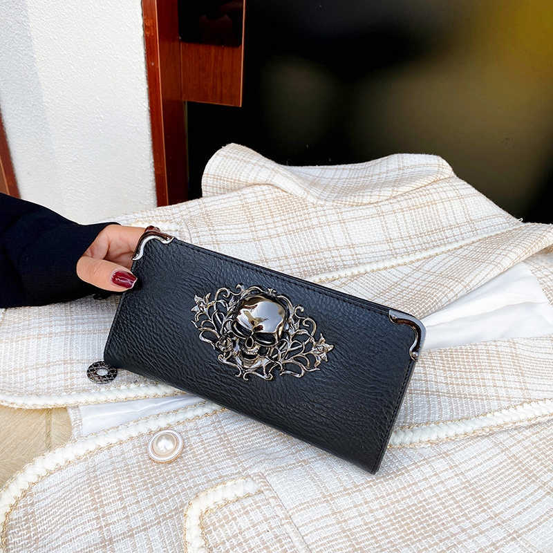 Wallet Luxury Design Women Long Wallets Purses Skull style For Ladies Girl Money Pocket Card Holder Female Phone Bag 221030, Black
Wallet Luxury Design Women Long Wallets Purses Skull style For Ladies Girl Money Pocket Card Holder Female Phone Bag 221030, Black