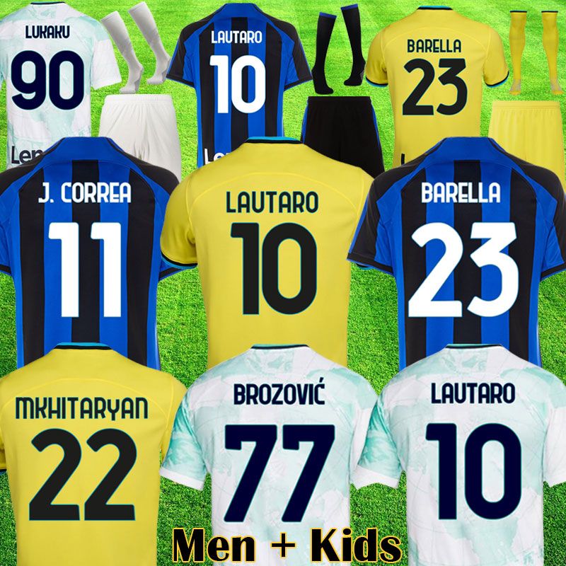 2022 2023 LUKAKU soccer tops jersey BARELLA INTERS DZEKO MILANS LAUTARO VIDAL J. CORREA 22 23 football shirt CALHANOGLU GAGLIARDINI Men kit Yellow 3rd Kids equpment, Army green
2022 2023 LUKAKU soccer tops jersey BARELLA INTERS DZEKO MILANS LAUTARO VIDAL J. CORREA 22 23 football shirt CALHANOGLU GAGLIARDINI Men kit Yellow 3rd Kids equpment, Army green