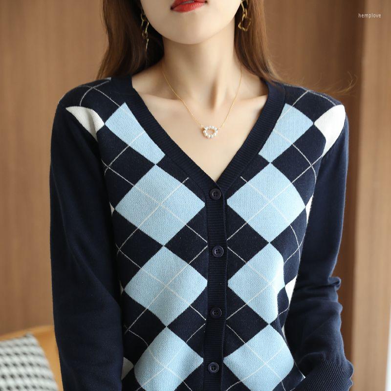 Women' Knits Women' Knitted Sweater Spring And Autumn V-Neck Colorblock Plaid Single Breasted Loose Fashion Casual Cardigan, Black
Women' Knits Women' Knitted Sweater Spring And Autumn V-Neck Colorblock Plaid Single Breasted Loose Fashion Casual Cardigan, Black