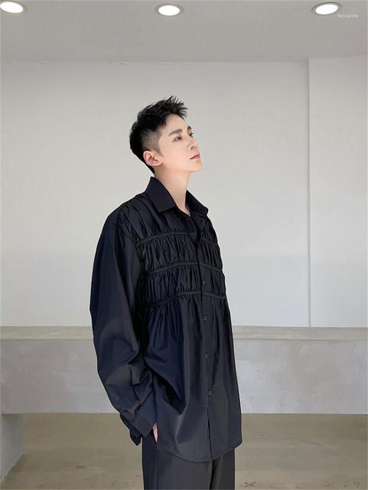 Men's Casual Shirts Men's Long-Sleeve Shirt Spring And Autumn Personality Pleats Daily Color Loose Large Size, Black
Men's Casual Shirts Men's Long-Sleeve Shirt Spring And Autumn Personality Pleats Daily Color Loose Large Size, Black