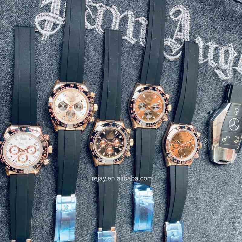 Luxury Automatic Asia 2813 Mechanical Watch Mens Rose Gold Waterproof Watches Men 116515 Crystal Oyster Rubber Strap Wristwatch, Logo - 5 
Luxury Automatic Asia 2813 Mechanical Watch Mens Rose Gold Waterproof Watches Men 116515 Crystal Oyster Rubber Strap Wristwatch, Logo - 5