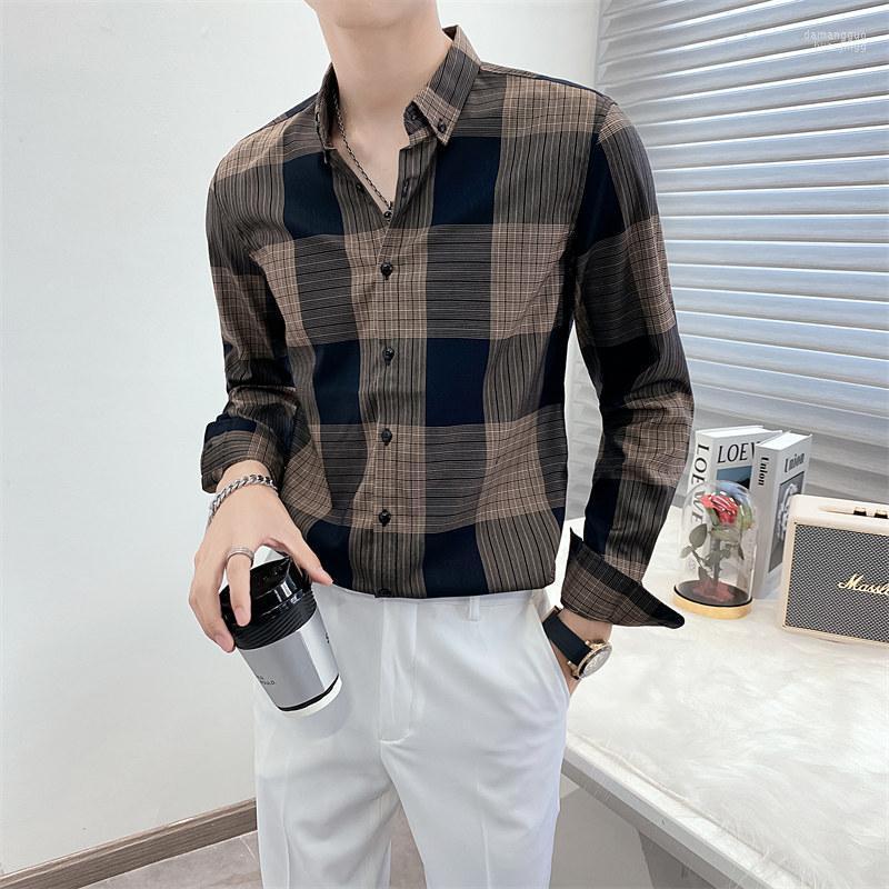 Men's Casual Shirts Men's Plaid Long Sleeve Business Formal Dress Social Party Tuxedo Blouse Streetwear Vintage Men Clothing, Gray
Men's Casual Shirts Men's Plaid Long Sleeve Business Formal Dress Social Party Tuxedo Blouse Streetwear Vintage Men Clothing, Gray