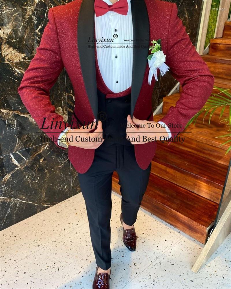 Men's Suits Men's & Blazers Shinny Sequin Burgundy Men For Wedding 3 Pieces Groom Tuxedos Single Fashion Male Blazer Dinner/Prom Party, Pink
Men's Suits Men's & Blazers Shinny Sequin Burgundy Men For Wedding 3 Pieces Groom Tuxedos Single Fashion Male Blazer Dinner/Prom Party, Pink