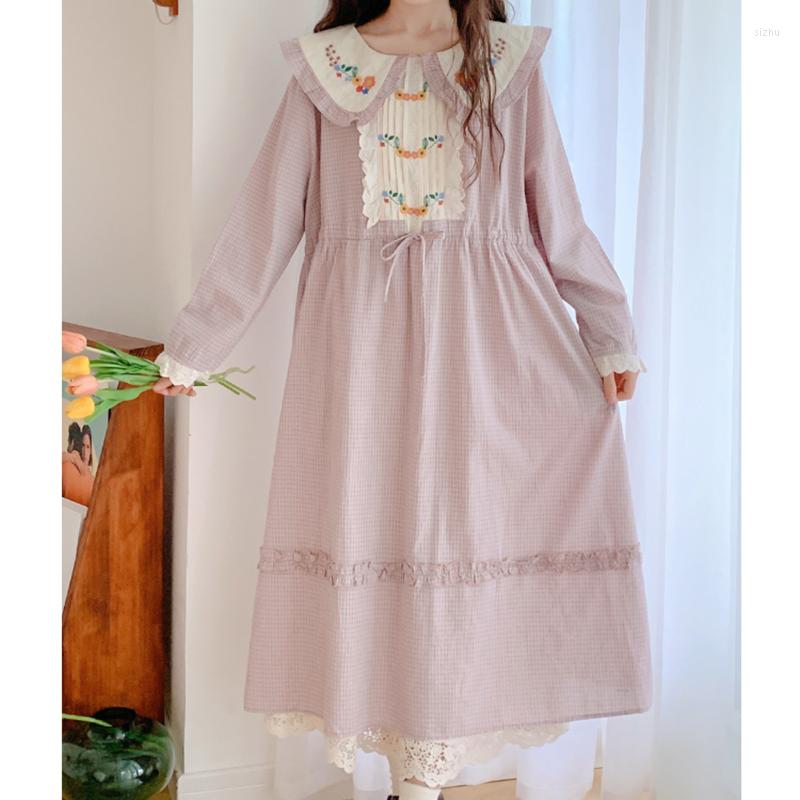 Casual Dresses Autumn Preppy Style Doll Collar Long Sleeve Dress Women's Plaid Print Vestidos De Mujer EleganteEdge, Blue
Casual Dresses Autumn Preppy Style Doll Collar Long Sleeve Dress Women's Plaid Print Vestidos De Mujer EleganteEdge, Blue