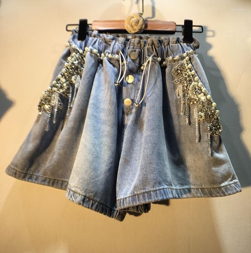 Women's Shorts Women's European Summer Heavy Industry Tassel Beaded Diamond High Waist Thin Wide Leg Denim Women Fashion Streetwear, Blue
Women's Shorts Women's European Summer Heavy Industry Tassel Beaded Diamond High Waist Thin Wide Leg Denim Women Fashion Streetwear, Blue