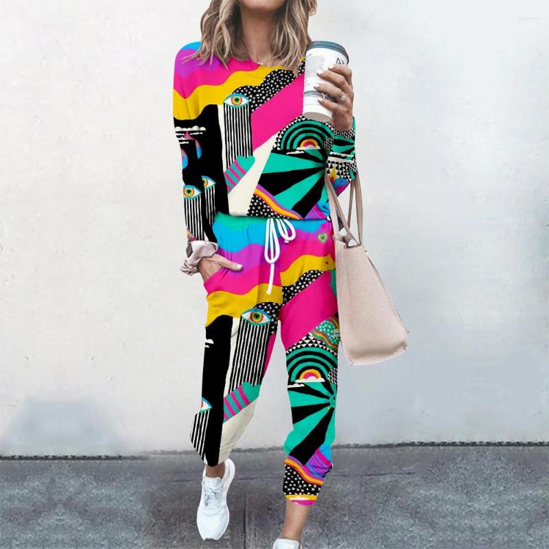 Women's Two Piece Pants Women's Sets Abstract Painting Pattern Suit Autumn And Winter Clothing 3D Printing Long-sleeved Top Casual, Ladies suit
Women's Two Piece Pants Women's Sets Abstract Painting Pattern Suit Autumn And Winter Clothing 3D Printing Long-sleeved Top Casual, Ladies suit