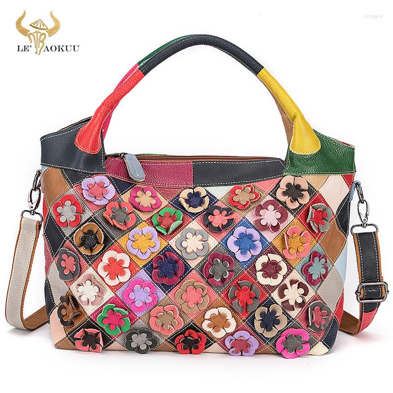Evening Bags Multi-Colorful Genuine Leather Ladies Flower Shopper Purse Handbag Over The Shoulder Bag Women Design Tote 815
Evening Bags Multi-Colorful Genuine Leather Ladies Flower Shopper Purse Handbag Over The Shoulder Bag Women Design Tote 815