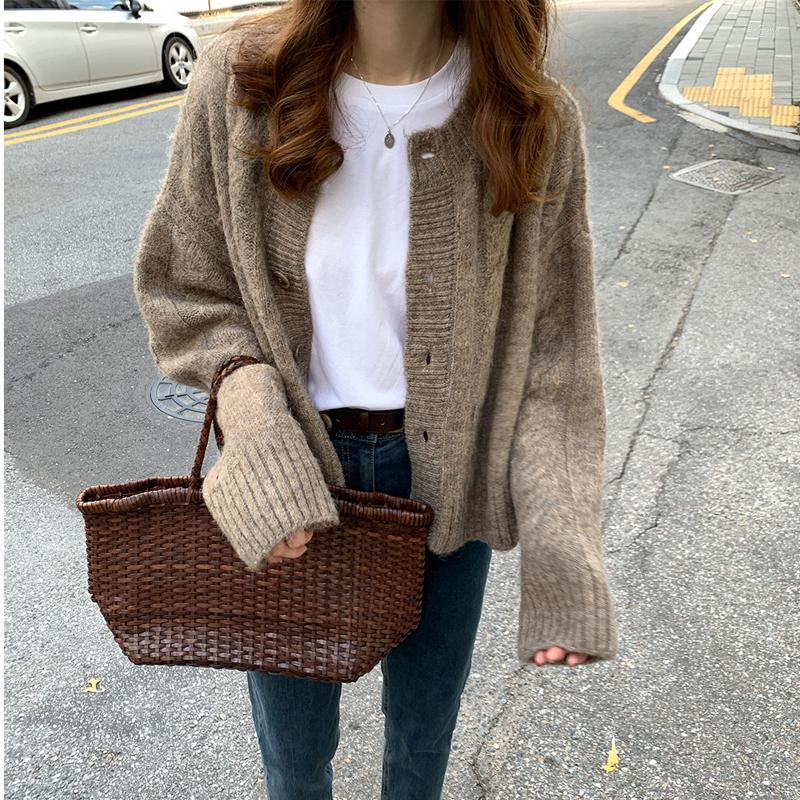 Women's Knits ZAWFL Autumn Winter Sweater Women Loose Outwear Cardigan Casual Jacket Thick Warm Chic Knitted Tops Coat Female, Picture color 
Women's Knits ZAWFL Autumn Winter Sweater Women Loose Outwear Cardigan Casual Jacket Thick Warm Chic Knitted Tops Coat Female, Picture color