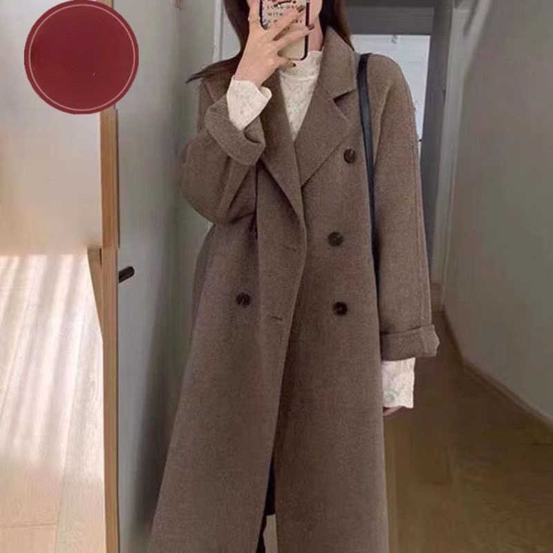 ladies woolen coat max designer cashmere coat winter luxury long warm coat all match windbreaker, Gray
ladies woolen coat max designer cashmere coat winter luxury long warm coat all match windbreaker, Gray