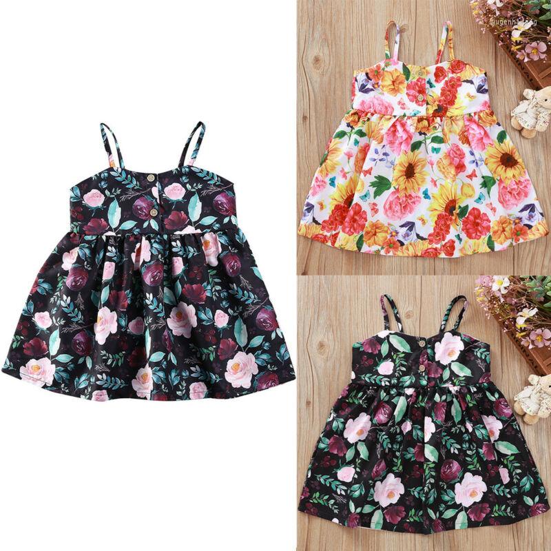 Girl Dresses Toddler Baby Girls Kids Summer Floral Sleeveless Spaghetti Strap Holiday Casual 0-4Y, Black 
Girl Dresses Toddler Baby Girls Kids Summer Floral Sleeveless Spaghetti Strap Holiday Casual 0-4Y, Black