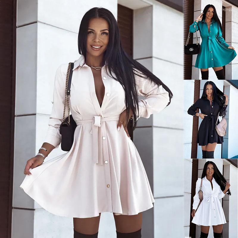 Casual Dresses 2022 Long-sleeved A-line Knee-length Dress Women' Lapel Button Lace Autumn Winter Solid Color, Beige
Casual Dresses 2022 Long-sleeved A-line Knee-length Dress Women' Lapel Button Lace Autumn Winter Solid Color, Beige