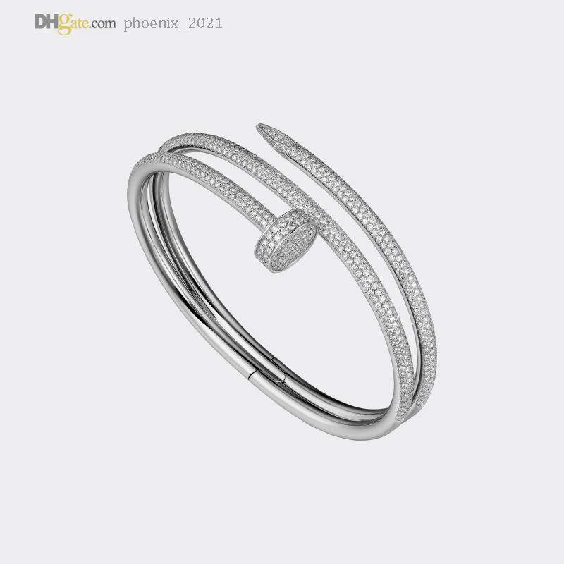 Mens Bangle Nail Bracelet Women Designer Bracelets Silver Bracelet Diamond-Pave 2.0 Luxury Jewelry Titanium Steel Gold-Plated Never Fade Not Allergic 21621802
Mens Bangle Nail Bracelet Women Designer Bracelets Silver Bracelet Diamond-Pave 2.0 Luxury Jewelry Titanium Steel Gold-Plated Never Fade Not Allergic 21621802