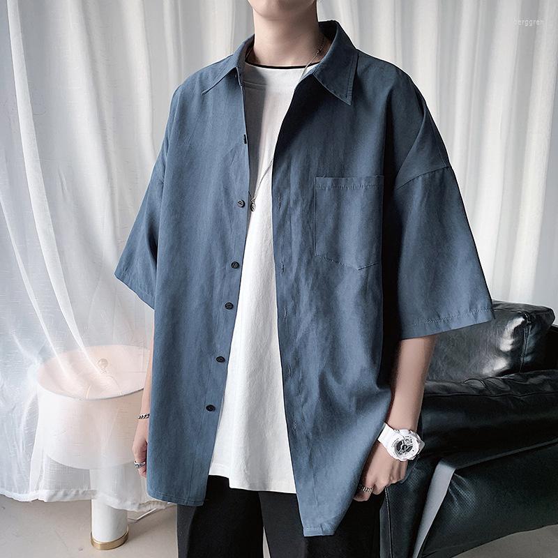 Men's Casual Shirts 2022 Summer Men Korean Streetwear Loose Male Harajuku Shirt Solid Color Short Sleeve Tops Man Baggy Couple Clothes, Black
Men's Casual Shirts 2022 Summer Men Korean Streetwear Loose Male Harajuku Shirt Solid Color Short Sleeve Tops Man Baggy Couple Clothes, Black
