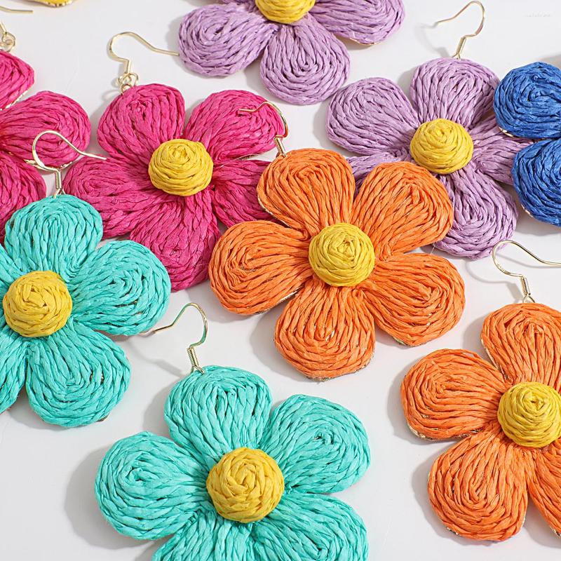 Stud Earrings AENSOA Bohemian Handmade Raffia Braid Flowers Big Long Drop Fashion Boho Exaggerated Colored Vine Knit Earring
Stud Earrings AENSOA Bohemian Handmade Raffia Braid Flowers Big Long Drop Fashion Boho Exaggerated Colored Vine Knit Earring
