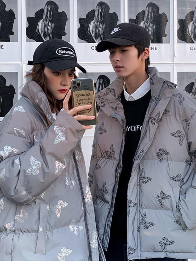 Men' Down Winter Lovers Tide Reflective Butterfly Plus Size Cotton Jacket Loose Trend Thickening Coat Men Puffer, Silver butterfly
Men' Down Winter Lovers Tide Reflective Butterfly Plus Size Cotton Jacket Loose Trend Thickening Coat Men Puffer, Silver butterfly