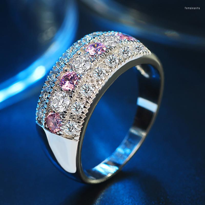 Wedding Rings Bright Handmade Wide Ring Fashion Pink Cubic Zircon For Students Girls Women In Party Jewelry
Wedding Rings Bright Handmade Wide Ring Fashion Pink Cubic Zircon For Students Girls Women In Party Jewelry