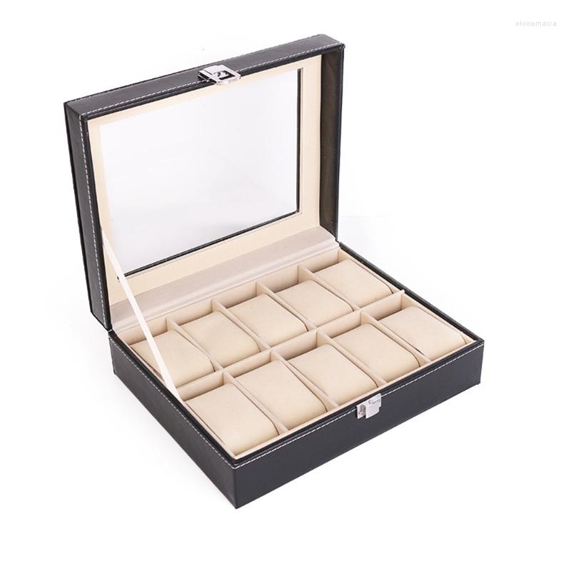 Jewelry Pouches 10 Grids Watch Box PU Leather Watches Display Case Holder Storage Organizer With Lock
Jewelry Pouches 10 Grids Watch Box PU Leather Watches Display Case Holder Storage Organizer With Lock