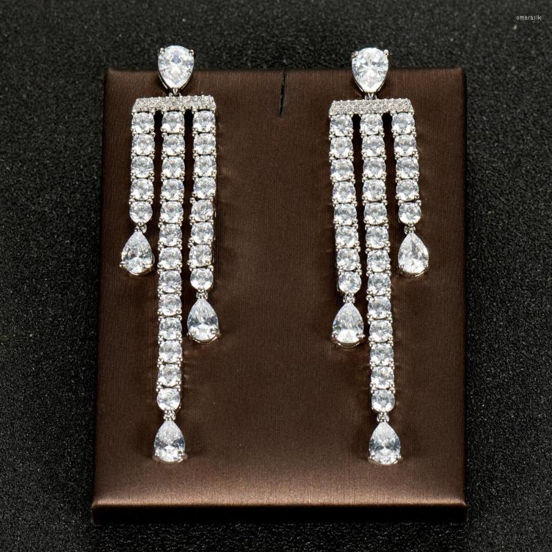 Dangle Earrings HIBRIDE Selling Long Water Drop Pendientes Multicolor CZ For Women Brincos Para As Mulheres Wholesale E-975
Dangle Earrings HIBRIDE Selling Long Water Drop Pendientes Multicolor CZ For Women Brincos Para As Mulheres Wholesale E-975