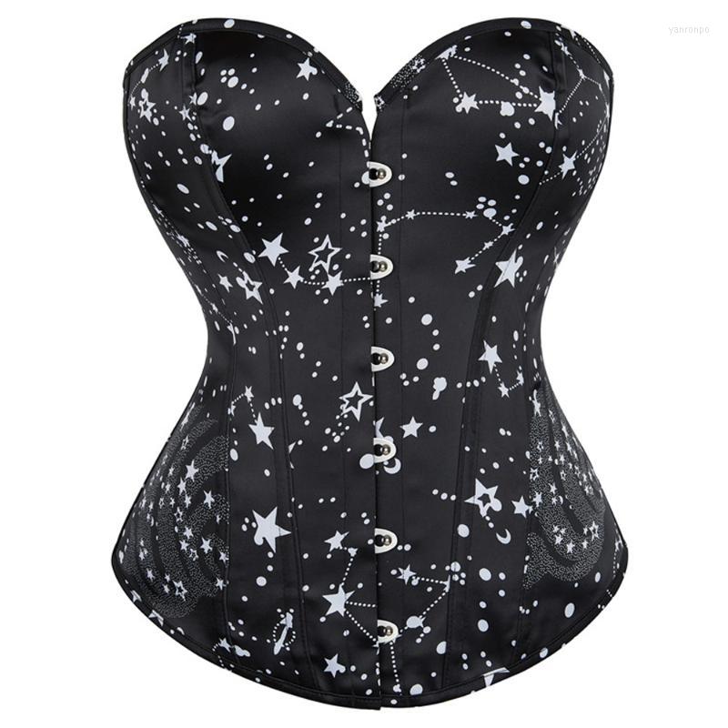 Bustiers & Corsets Full Steel Boned Sexy Black Womens Overbust Waist Cincher Corset Starry Prints Bustier Lace Up Back Lingerie
Bustiers & Corsets Full Steel Boned Sexy Black Womens Overbust Waist Cincher Corset Starry Prints Bustier Lace Up Back Lingerie