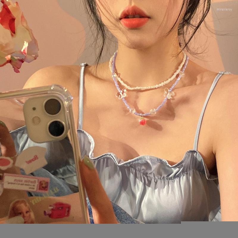 Choker 2022 Kpop Y2K Sweet 2Pcs/Set Transparent Colorful Butterfly Heart Beaded Necklace For Women Party Aesthetic Jewelry Accessories
Choker 2022 Kpop Y2K Sweet 2Pcs/Set Transparent Colorful Butterfly Heart Beaded Necklace For Women Party Aesthetic Jewelry Accessories