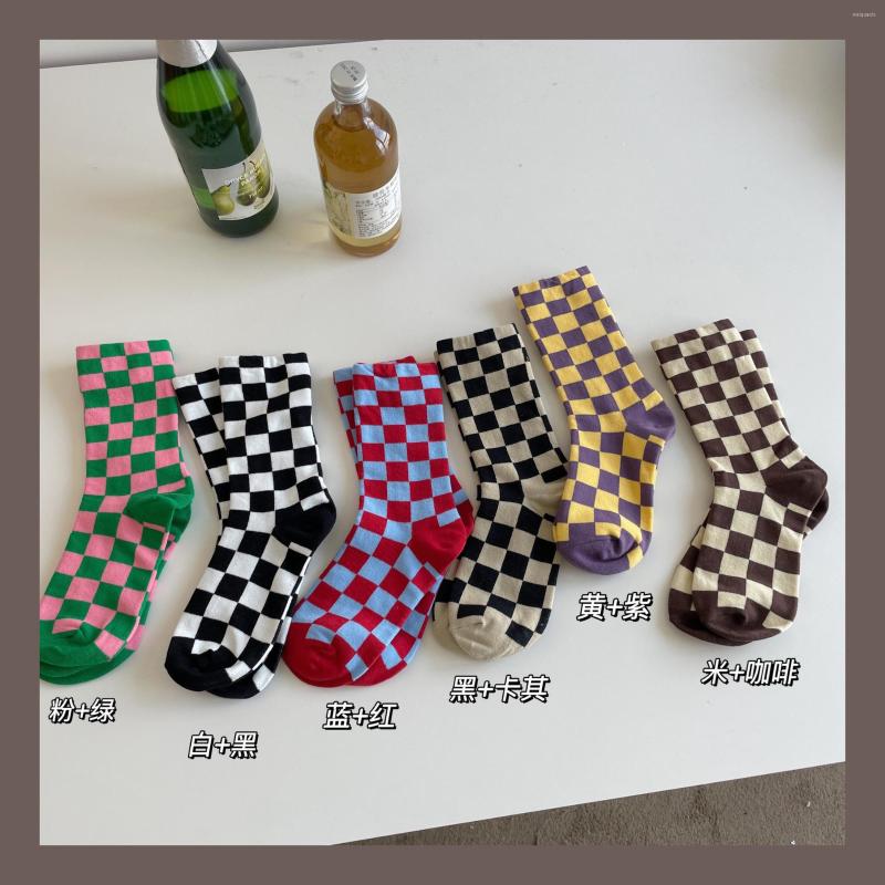Women Socks Checkerboard Stockings Women's Cotton Medium Tube Black And White Checked Japanese Fashion, See chart
Women Socks Checkerboard Stockings Women's Cotton Medium Tube Black And White Checked Japanese Fashion, See chart
