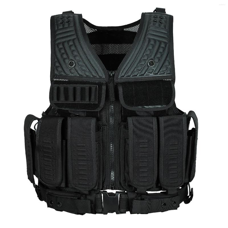 Hunting Jackets MGFLASHFORCE Laser-Cut Modular Tactical Vest Molle Swat Army Military Combat Assault Fishing Shooting, Black
Hunting Jackets MGFLASHFORCE Laser-Cut Modular Tactical Vest Molle Swat Army Military Combat Assault Fishing Shooting, Black