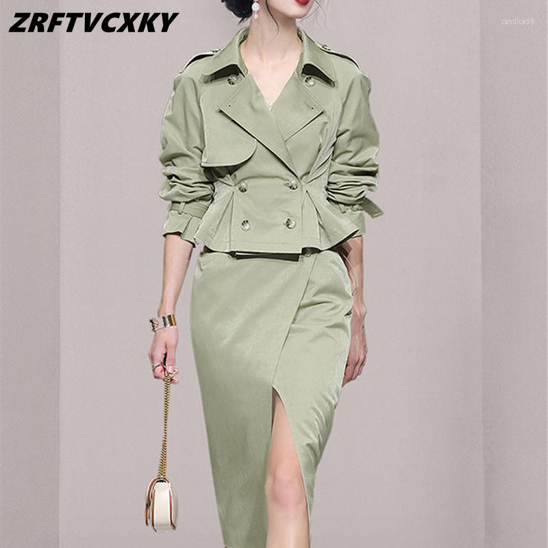 Work Dresses ZRFTVCXKY Autumn Winter Women' Korean Double-Breasted Windbreaker Coat Chic Slim Split Pencil Ladies Simple Two Piece Set, Picture color
Work Dresses ZRFTVCXKY Autumn Winter Women' Korean Double-Breasted Windbreaker Coat Chic Slim Split Pencil Ladies Simple Two Piece Set, Picture color