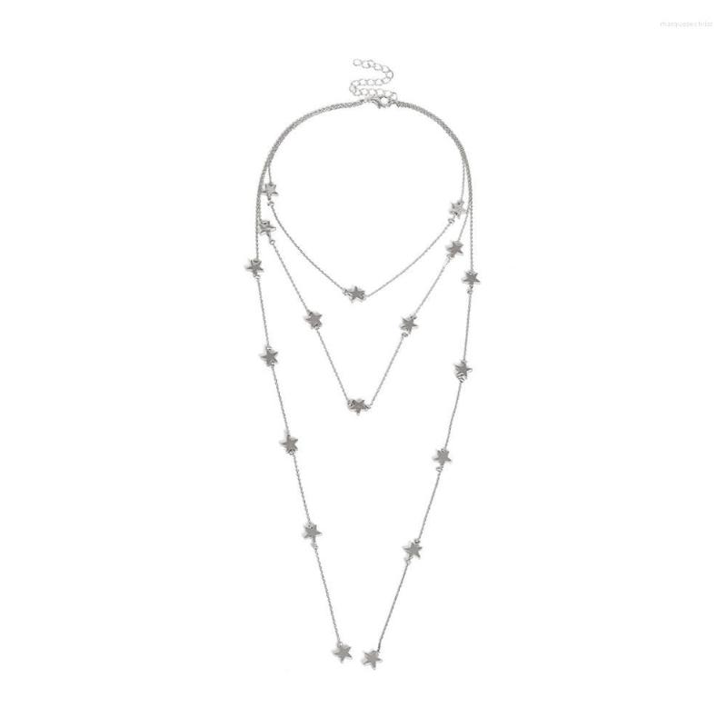 Chains Fashion Luxutry Three Layer Long Necklace 925 Sterling Silver Jewelry Party Gift
Chains Fashion Luxutry Three Layer Long Necklace 925 Sterling Silver Jewelry Party Gift