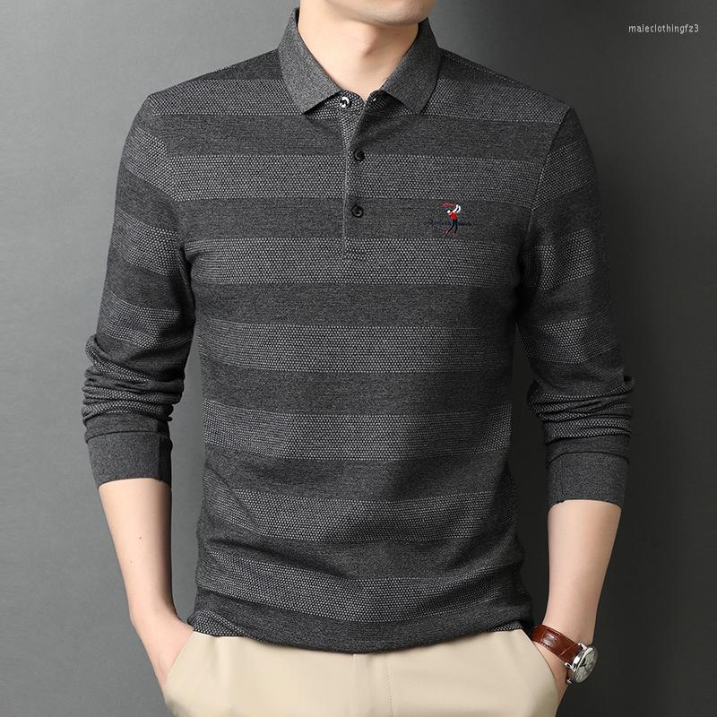 Men's Polos 2022 High End Fashion Brand Striped Designer Embroidery Casual Turn Down Collar Long Sleeve Polo Shirts Men Tops Clothes, Blue
Men's Polos 2022 High End Fashion Brand Striped Designer Embroidery Casual Turn Down Collar Long Sleeve Polo Shirts Men Tops Clothes, Blue
