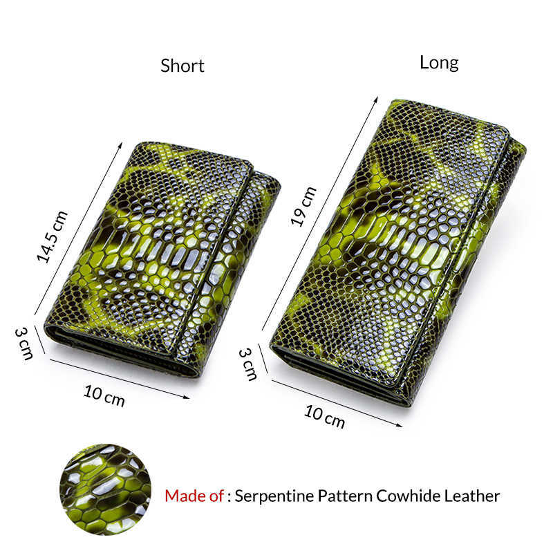 Wallet Female Coin Purse Genuine Leather Long Women Serpentine Design Phone Purses For Ladies Cardholder Clutch Money Bag 221030, Green short
Wallet Female Coin Purse Genuine Leather Long Women Serpentine Design Phone Purses For Ladies Cardholder Clutch Money Bag 221030, Green short