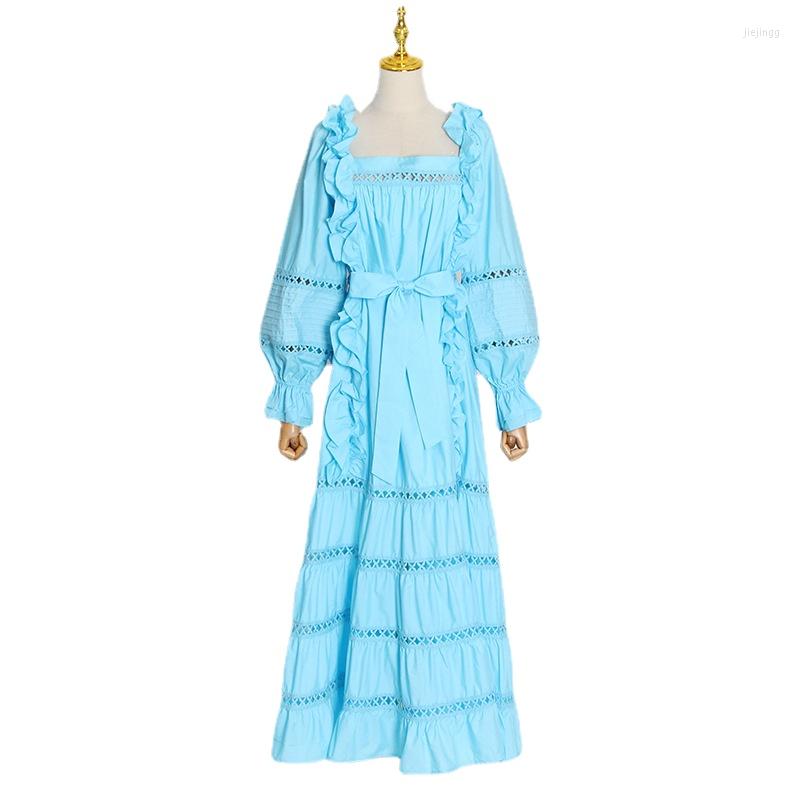 Casual Dresses Elegant Solid Color Hollow Out Dress 2022 Autumn Scheming Square Neck Edge Embroidery Lace-up Maxi Long Lady, Yellow
Casual Dresses Elegant Solid Color Hollow Out Dress 2022 Autumn Scheming Square Neck Edge Embroidery Lace-up Maxi Long Lady, Yellow