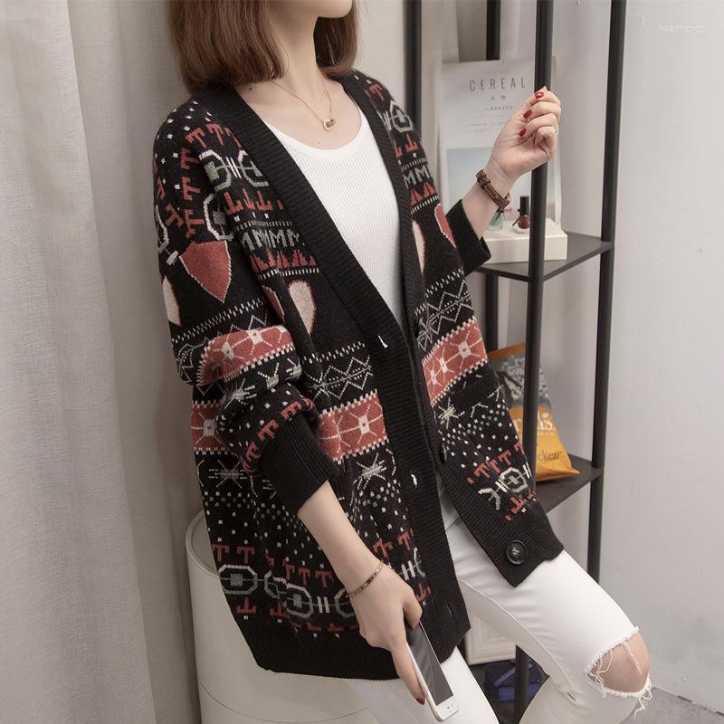 Women's Knits Women's & Tees Temperament Commute Style Flower Knit Cardigans Sweater Women V Neck Loose Elegaht Thicked Pull Femme, Black
Women's Knits Women's & Tees Temperament Commute Style Flower Knit Cardigans Sweater Women V Neck Loose Elegaht Thicked Pull Femme, Black
