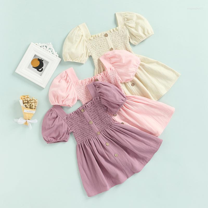 Girl Dresses Baby Summe A-line Dress Casual Outfit For Infant Puff Short Sleeve Toddler Lovely Square Collar Button Clothes, Khaki
Girl Dresses Baby Summe A-line Dress Casual Outfit For Infant Puff Short Sleeve Toddler Lovely Square Collar Button Clothes, Khaki