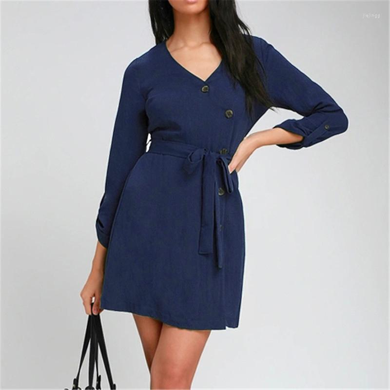 Casual Dresses Sexy Bandage Party Dress Solid Sundress Vestido -XL Summer Mini Women V Neck Long Sleeve Button, Black
Casual Dresses Sexy Bandage Party Dress Solid Sundress Vestido -XL Summer Mini Women V Neck Long Sleeve Button, Black