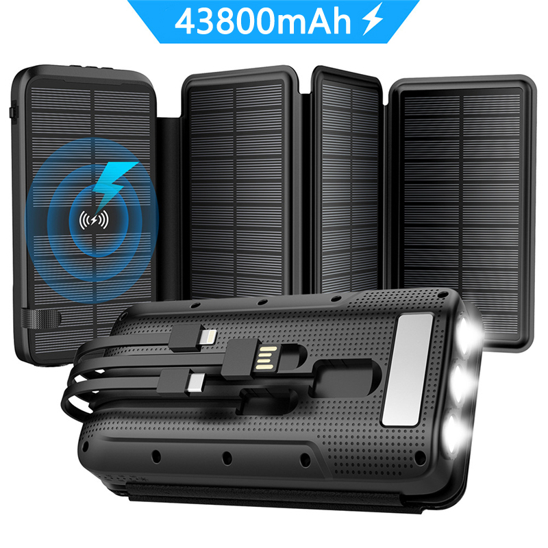 43800mAh Solar Power Bank Fast Qi Wireless Charger for iPhone 12 Samsung Huawei Xiaomi Poverbank PD 20W Fast Charging Powerbank
43800mAh Solar Power Bank Fast Qi Wireless Charger for iPhone 12 Samsung Huawei Xiaomi Poverbank PD 20W Fast Charging Powerbank