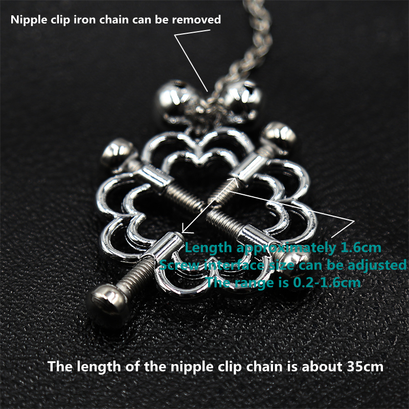 Sexy Costumes Nipple Entrainment Metal Chain Nipple Clamp Masturbating Tits Toys Bell Nipple Training Toy Breast Clips SM Stimulator, 1 pairs
Sexy Costumes Nipple Entrainment Metal Chain Nipple Clamp Masturbating Tits Toys Bell Nipple Training Toy Breast Clips SM Stimulator, 1 pairs