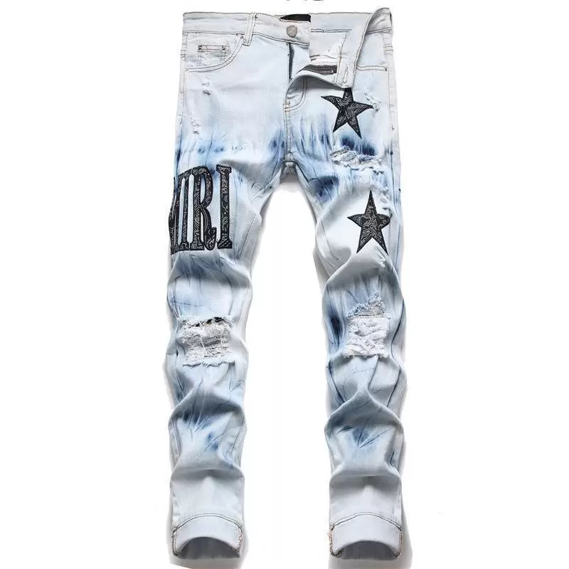 Men's Jeans European Jean Hombre Letter Star Men Embroidery Patchwork Ripped For Trend Brand Motorcycle Pant Mens Skinny
Men's Jeans European Jean Hombre Letter Star Men Embroidery Patchwork Ripped For Trend Brand Motorcycle Pant Mens Skinny