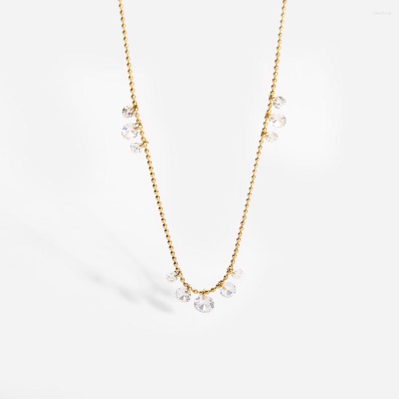 Pendant Necklaces Gold Plated 316L Stainless Steel Cubic Zircon Charms For Women Metal Beads Chain Choker Collar Waterproof Jewelry
Pendant Necklaces Gold Plated 316L Stainless Steel Cubic Zircon Charms For Women Metal Beads Chain Choker Collar Waterproof Jewelry