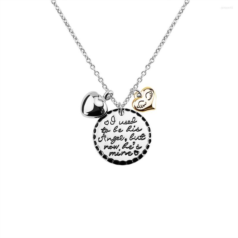 Pendant Necklaces I Used To Be His Angel But Now He's Mine Stainless Steel Necklace Jewelry Gift
Pendant Necklaces I Used To Be His Angel But Now He's Mine Stainless Steel Necklace Jewelry Gift