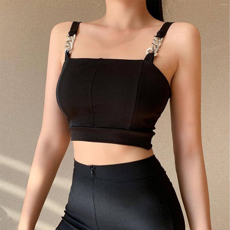 Women' Tanks Summer Sleeveless Slim Fit Cropped Black Chain Spaghetti Strap Camis Top Women Fashion Short Streetwear Clothes
Women' Tanks Summer Sleeveless Slim Fit Cropped Black Chain Spaghetti Strap Camis Top Women Fashion Short Streetwear Clothes