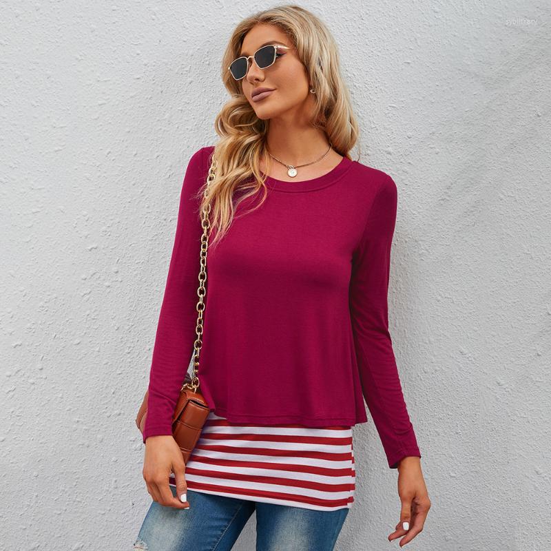 Women' Blouses Fashion Woman 2022 Autumn Female Clothing Fake Two Piece Womens Tops Vintage Blouse For Women Basic Loose Striped, Gray 
Women' Blouses Fashion Woman 2022 Autumn Female Clothing Fake Two Piece Womens Tops Vintage Blouse For Women Basic Loose Striped, Gray