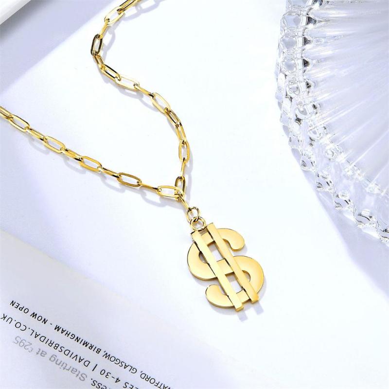 Pendant Necklaces AILINFA Fashion Plated 14K Gold Necklace Titanium Steel Money Pattern Hip Hop Personality Letter Jewelry Gift
Pendant Necklaces AILINFA Fashion Plated 14K Gold Necklace Titanium Steel Money Pattern Hip Hop Personality Letter Jewelry Gift